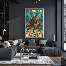 Reindeer Biathlon Poster