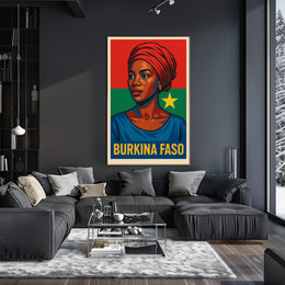 Burkina Faso Cultural Portrait Poster