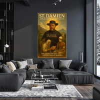 St. Damien Inspirational Legacy Vintage Heritage Poster
