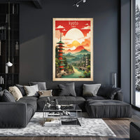 Kyoto Serenity Vintage Travel Poster