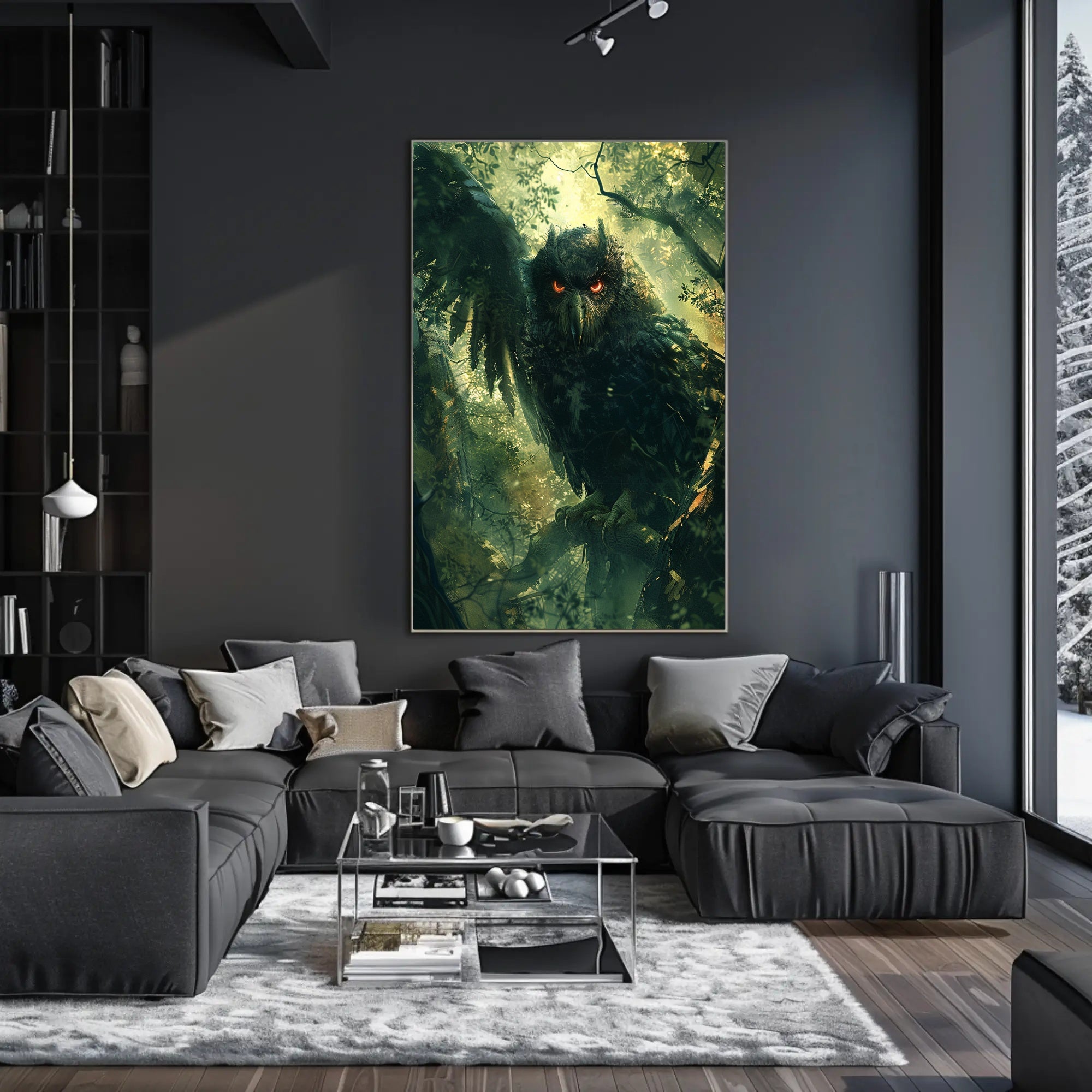 Mystical Owl Enigma in the Forest Fantasy or Mythology Poster PosterGoat
