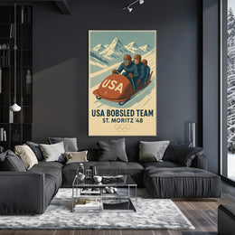 USA Bobsled Team St. Moritz 48 Poster