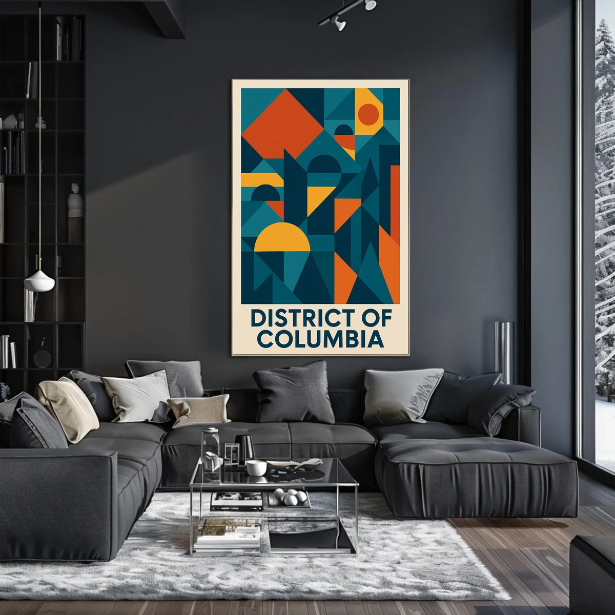 District Of Columbia Geometric Art Poster