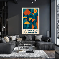 District Of Columbia Geometric Art Poster