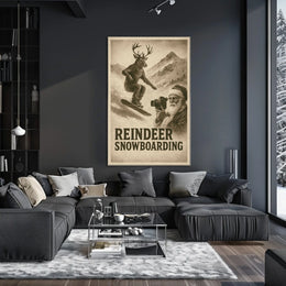Reindeer Snowboarding Extravaganza Poster