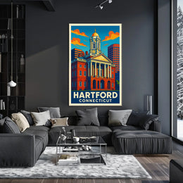 Hartford, Connecticut Architectural Heritage Poster
