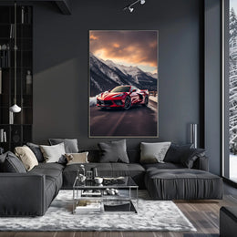 Sleek Performance in a Winter Wonderland Poster PosterGoat