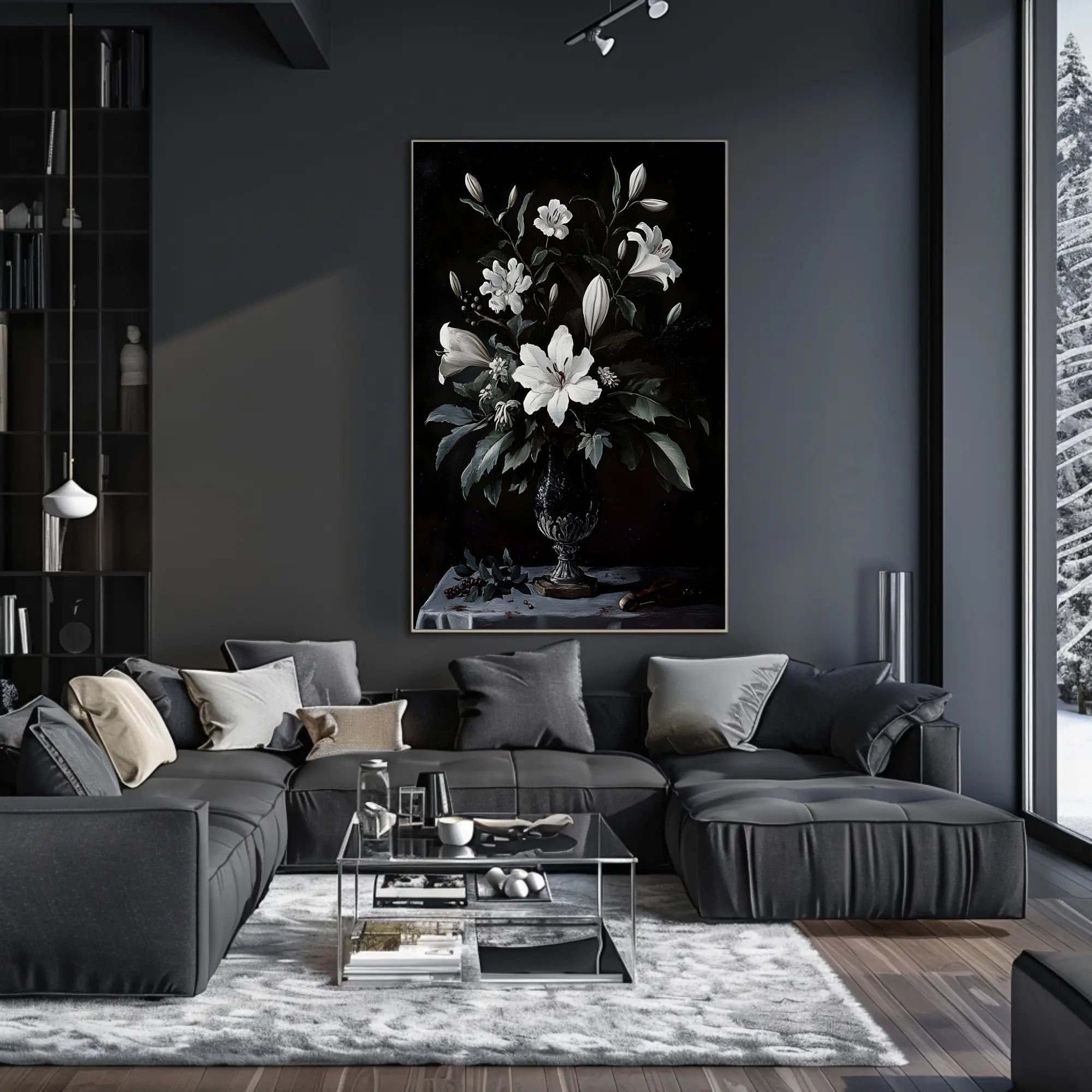 Elegant Still Life Floral Arrangement: Artistic Poster PosterGoat