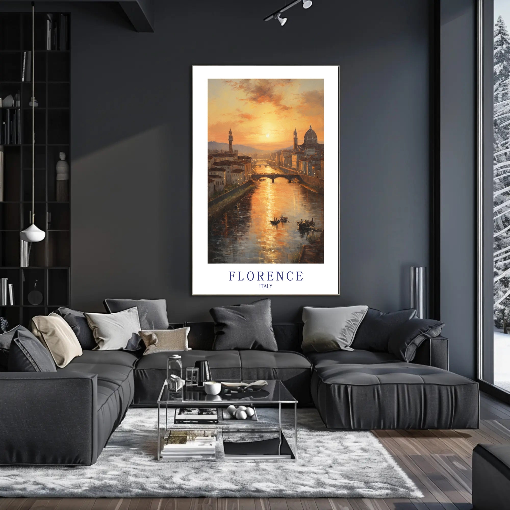 Florence Cityscape at Sunset: Urban or Cityscape Poster PosterGoat
