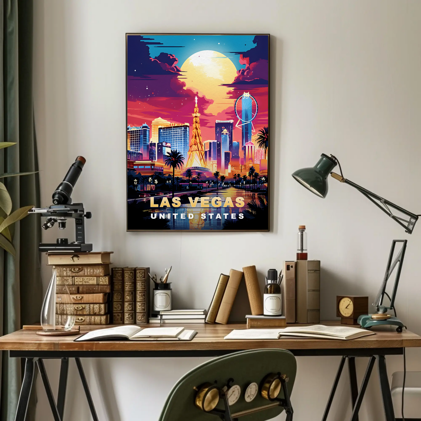 Las Vegas Vintage Travel Poster