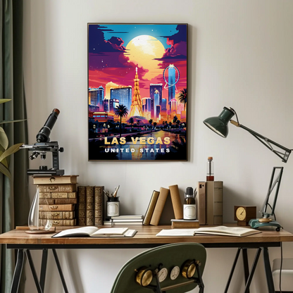 Las Vegas Vintage Travel Poster