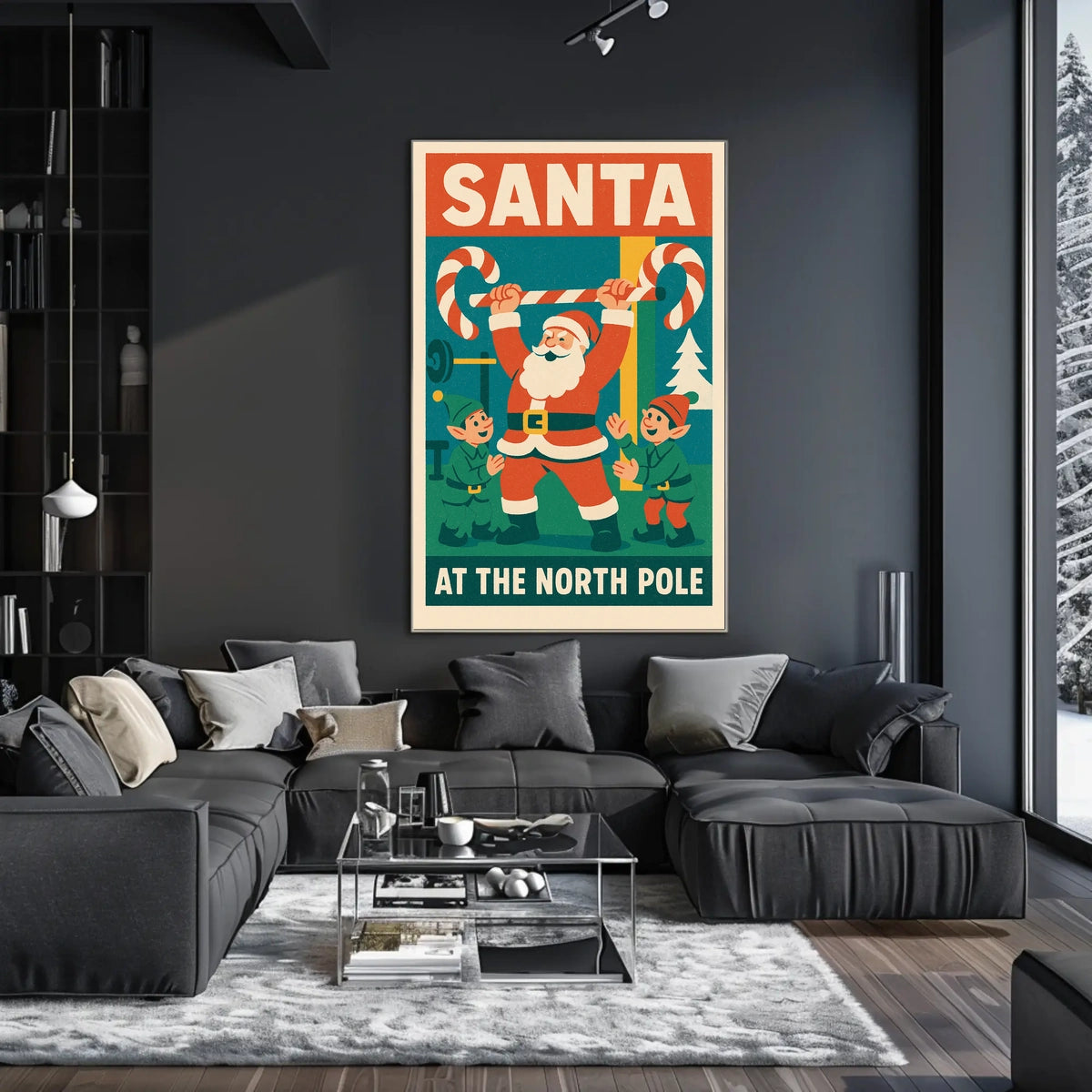 Santa Claus Strength Holiday Fantasy Mythology Poster