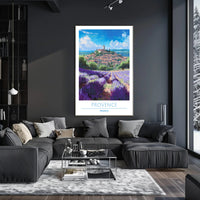 Picturesque Lavender Fields in Provence Travel Poster