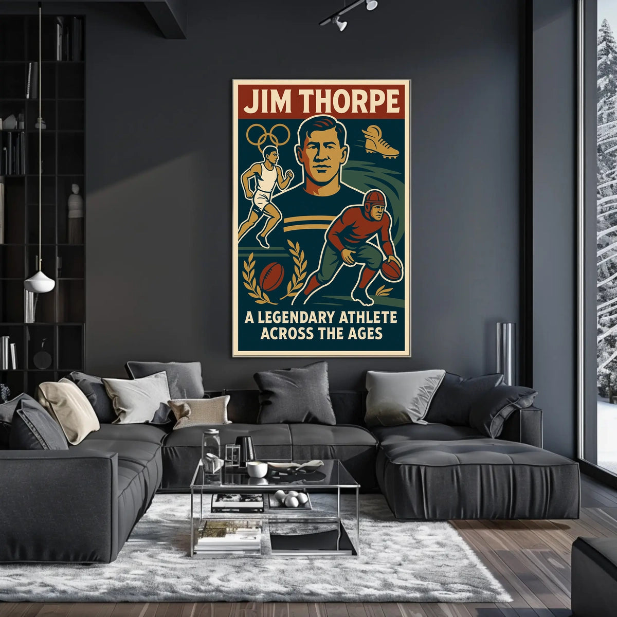 Celebrating a Sports Icon Jim Thorpe Poster