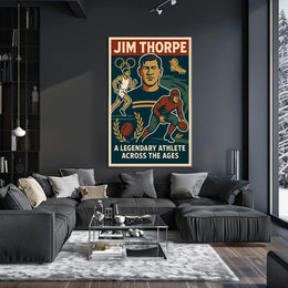 Celebrating a Sports Icon Jim Thorpe Poster