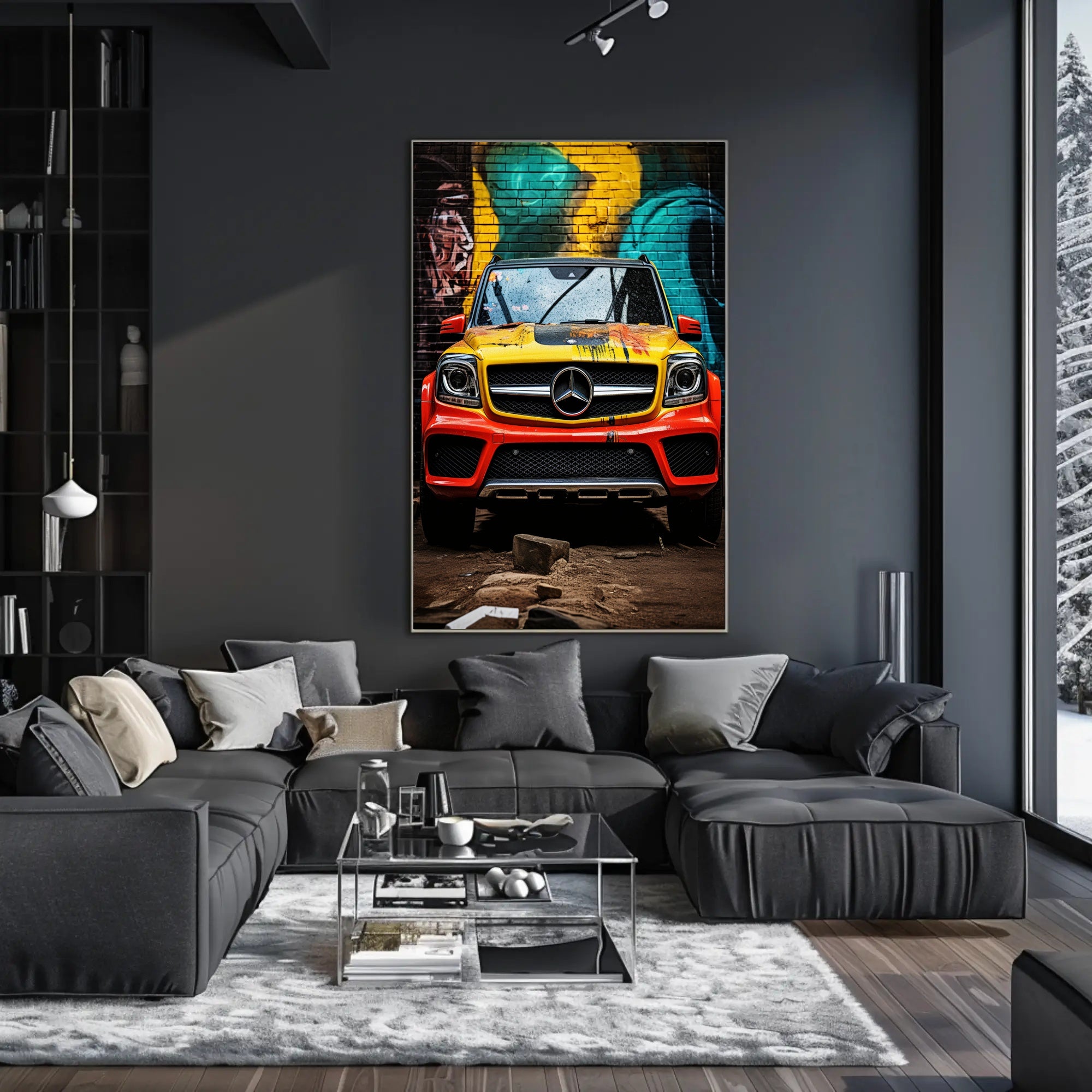 Vibrant Automotive Art Poster PosterGoat