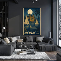 Moonlit Monaco Poster