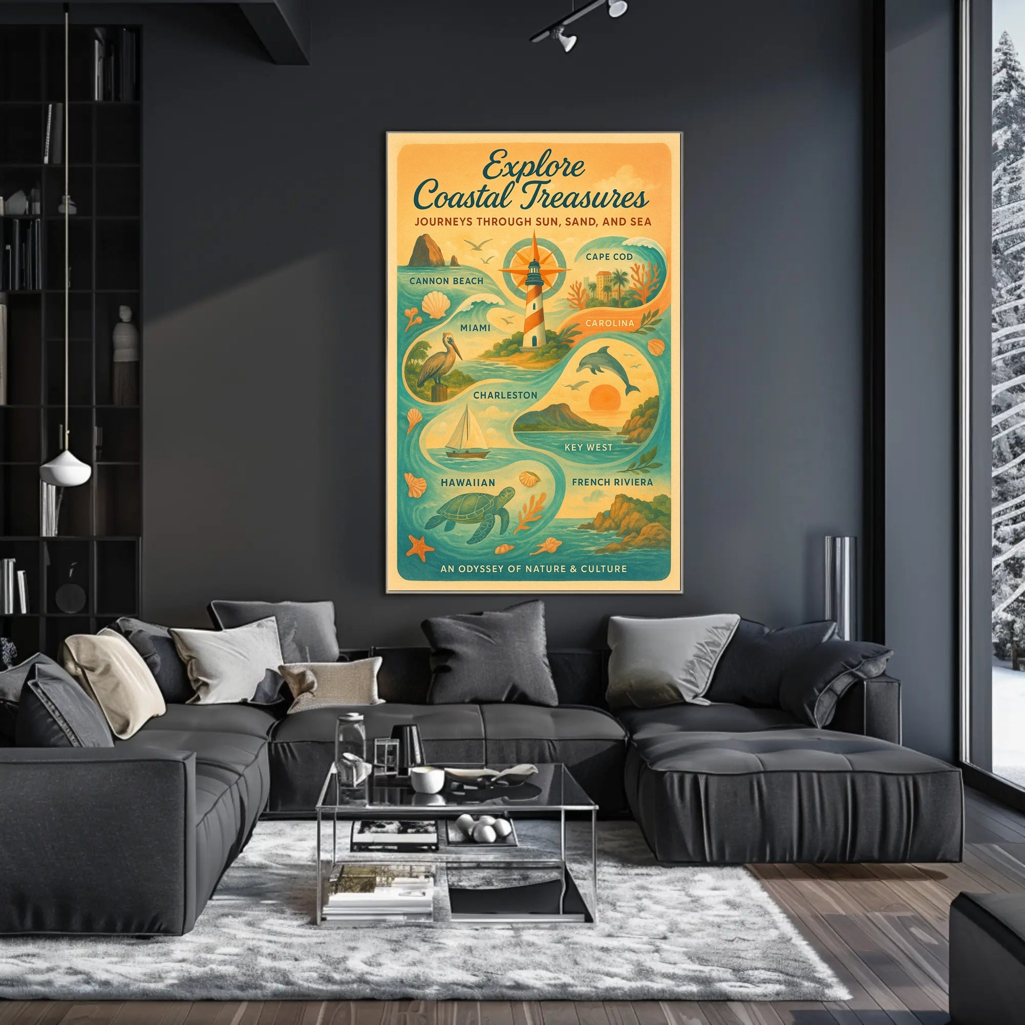 Explore Coastal Treasures Wall Art Print PosterGoat
