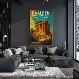 Discover Baalbek Giant Roman Ruins Poster