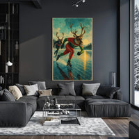 Reindeer On Ice Poster