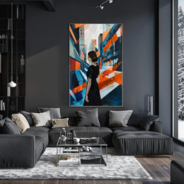 Urban Elegance: Abstract Cityscape with Modern Flair