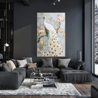 White Peacock Elegance Cultural or Heritage Poster