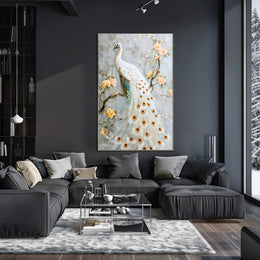 White Peacock Elegance Cultural or Heritage Poster