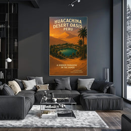 Huacachina Desert Oasis Peru Poster