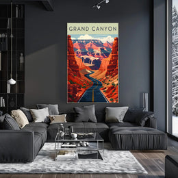 Grand Canyon Scenic Illustration Poster