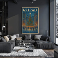 Detroit Light In The City Of Steel Poster