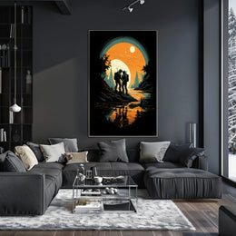 Cosmic Explorers at Sunset Poster