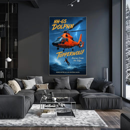 HH-65 Dolphin Rescue From the Edge Poster PosterGoat