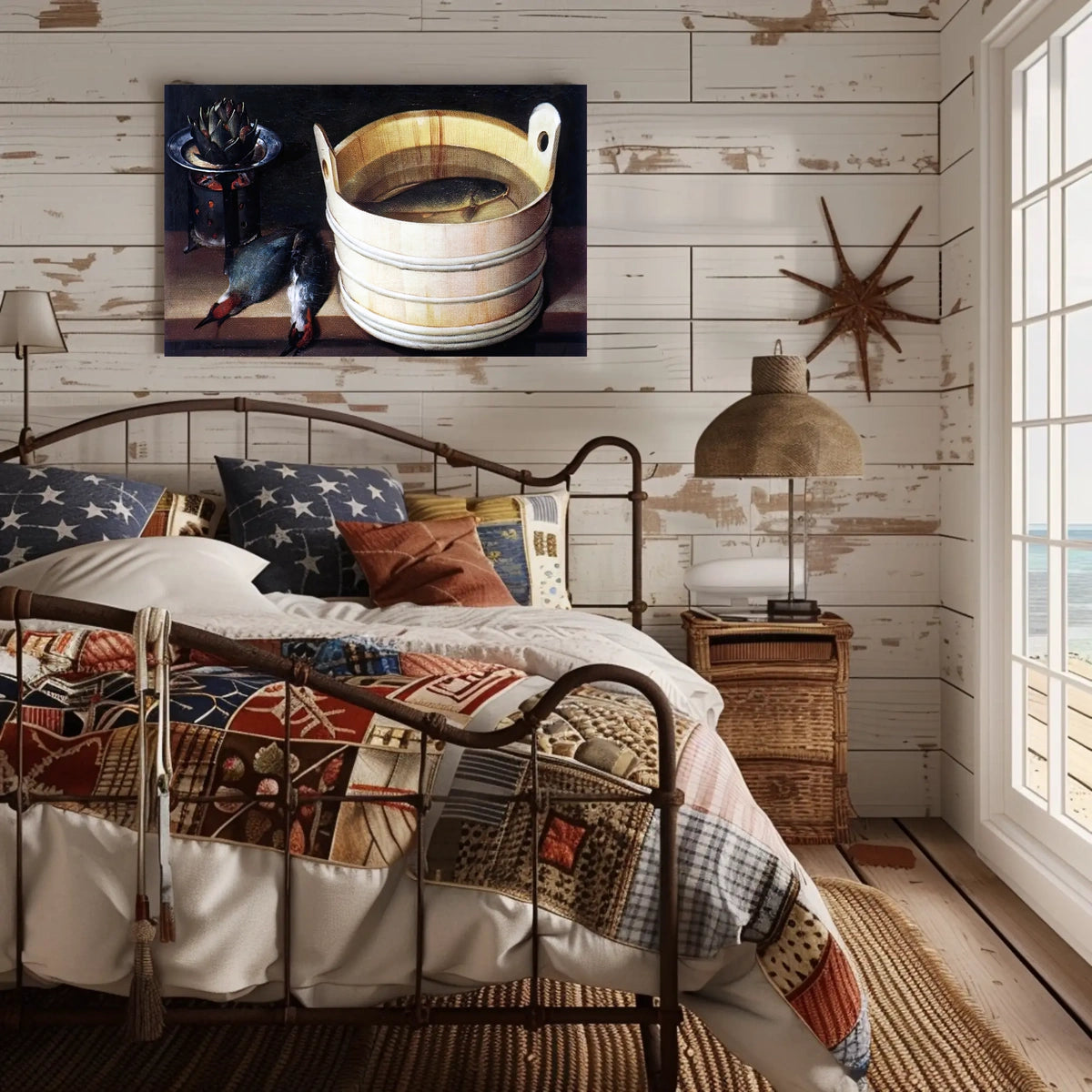 Still Life with Fish and Birds Artistic Poster