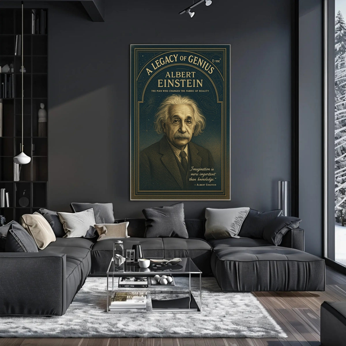 Albert Einstein Vintage Inspirational Science Poster