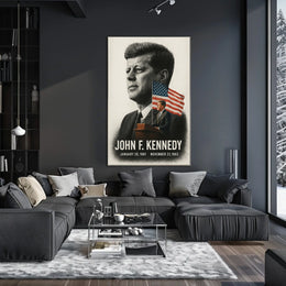 John F. Kennedy 35th President of the United States Reflections Poster