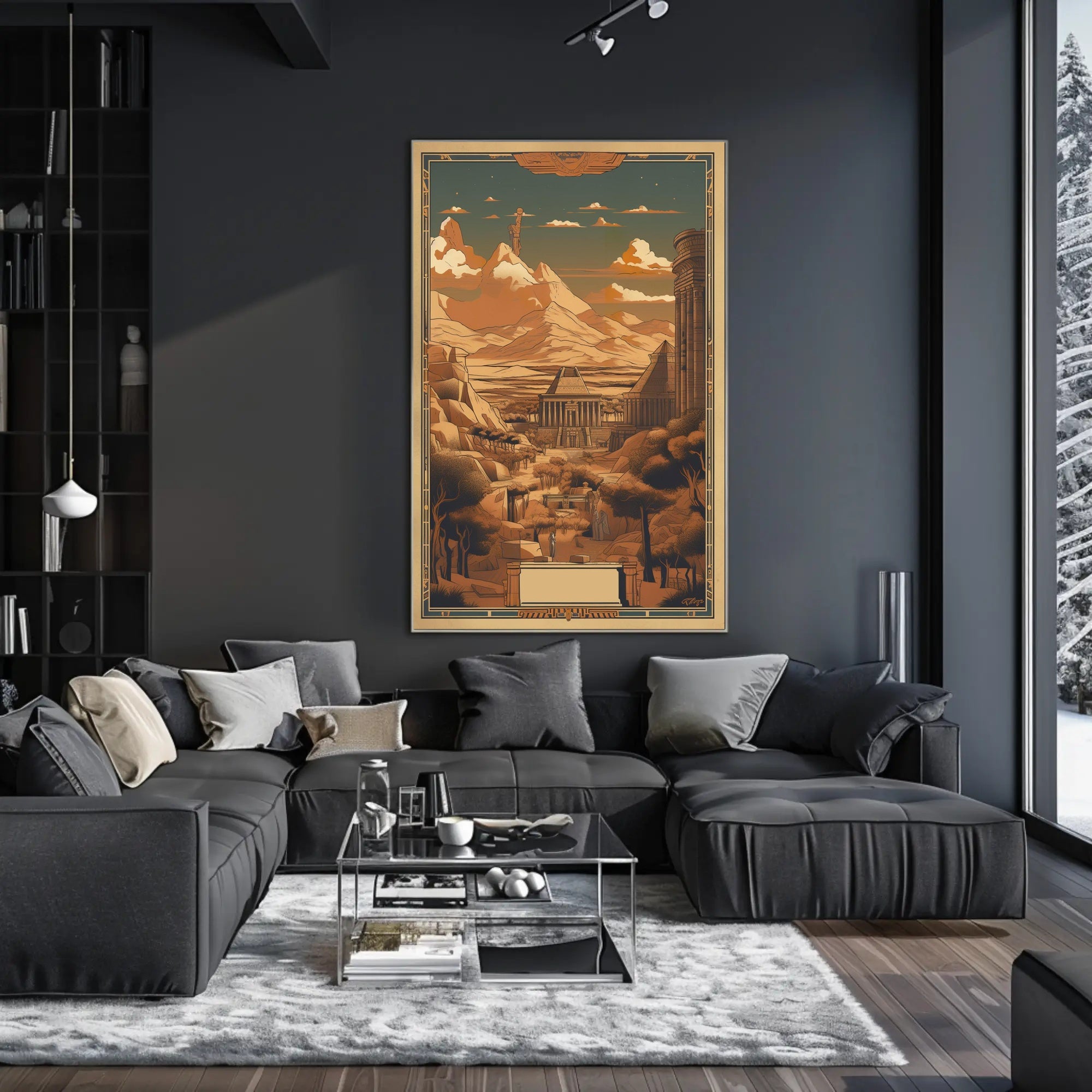 Ancient Mystical Landscape Poster