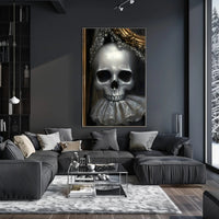 Eerie Skull with Ornate Collar: Abstract or Artistic Poster PosterGoat