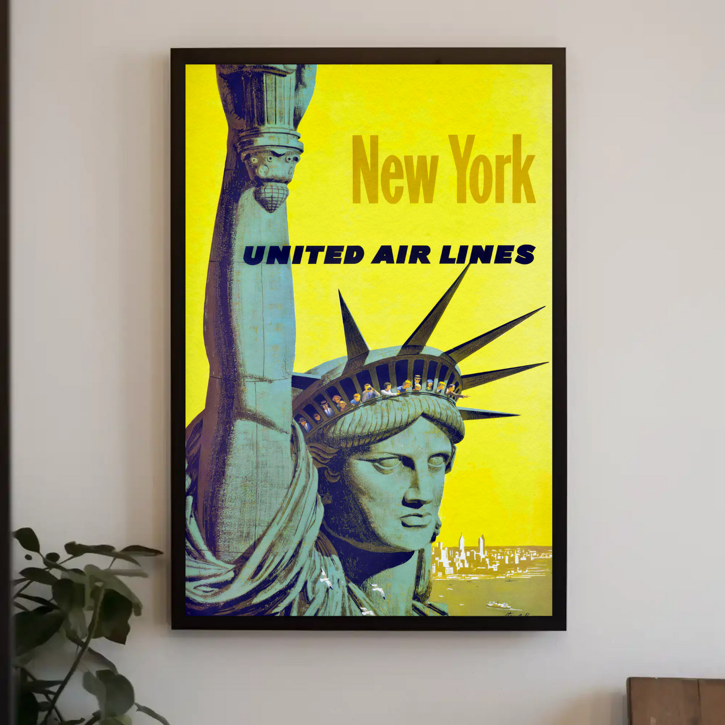 United Airlines New York Travel Poster (1960)