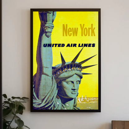 United Airlines New York Travel Poster (1960)