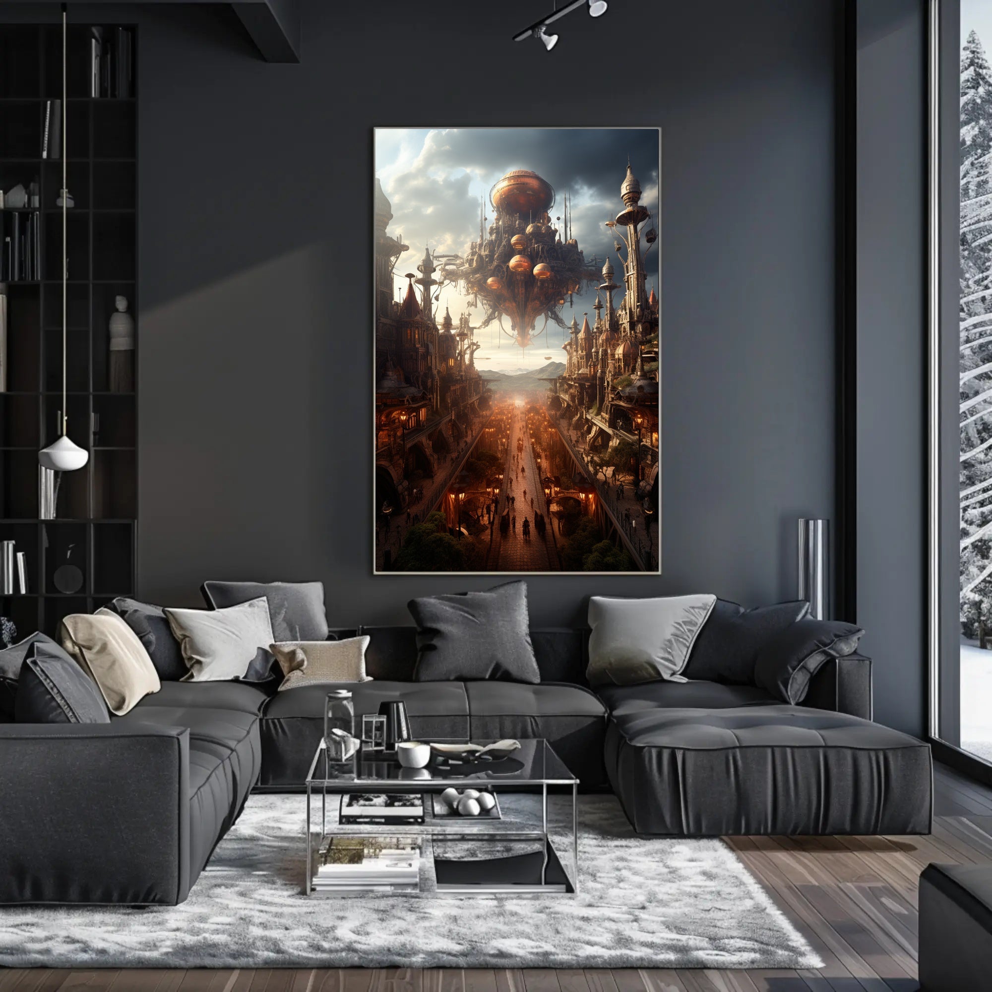 The Floating Cityscape Poster