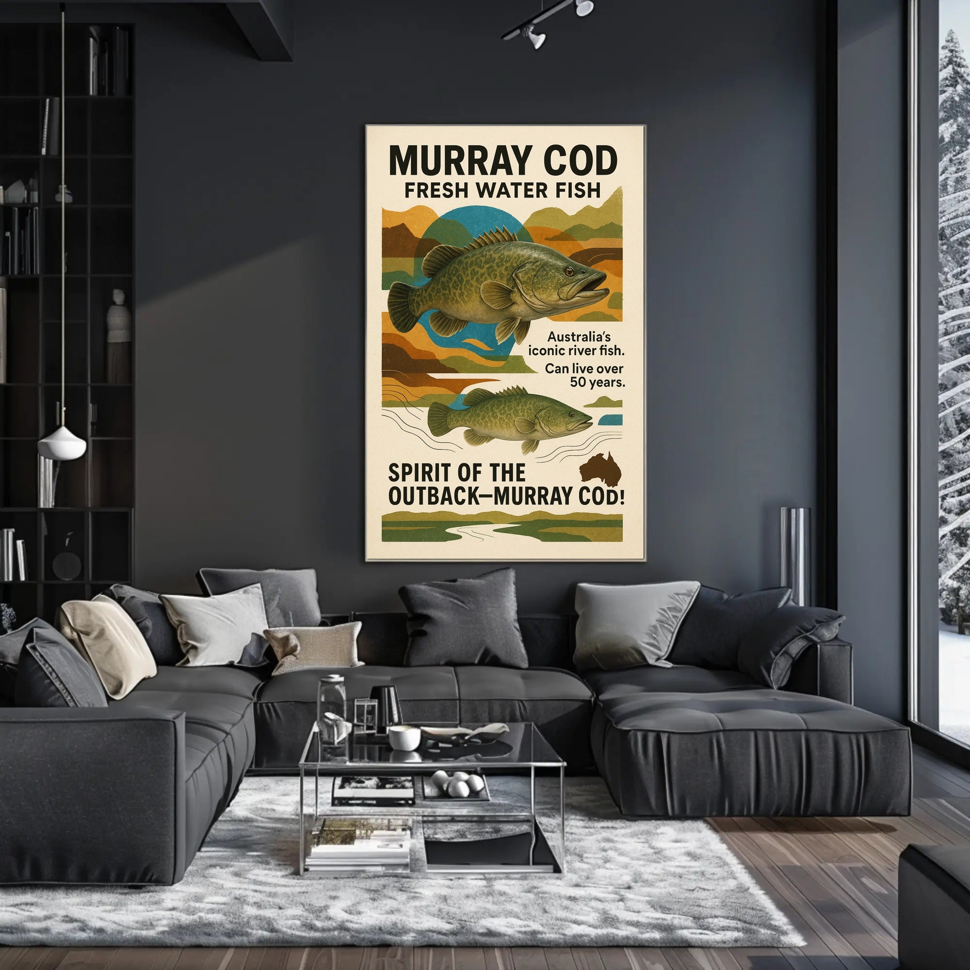 Murray Cod Heritage: Iconic Australian Fish Cultural Poster