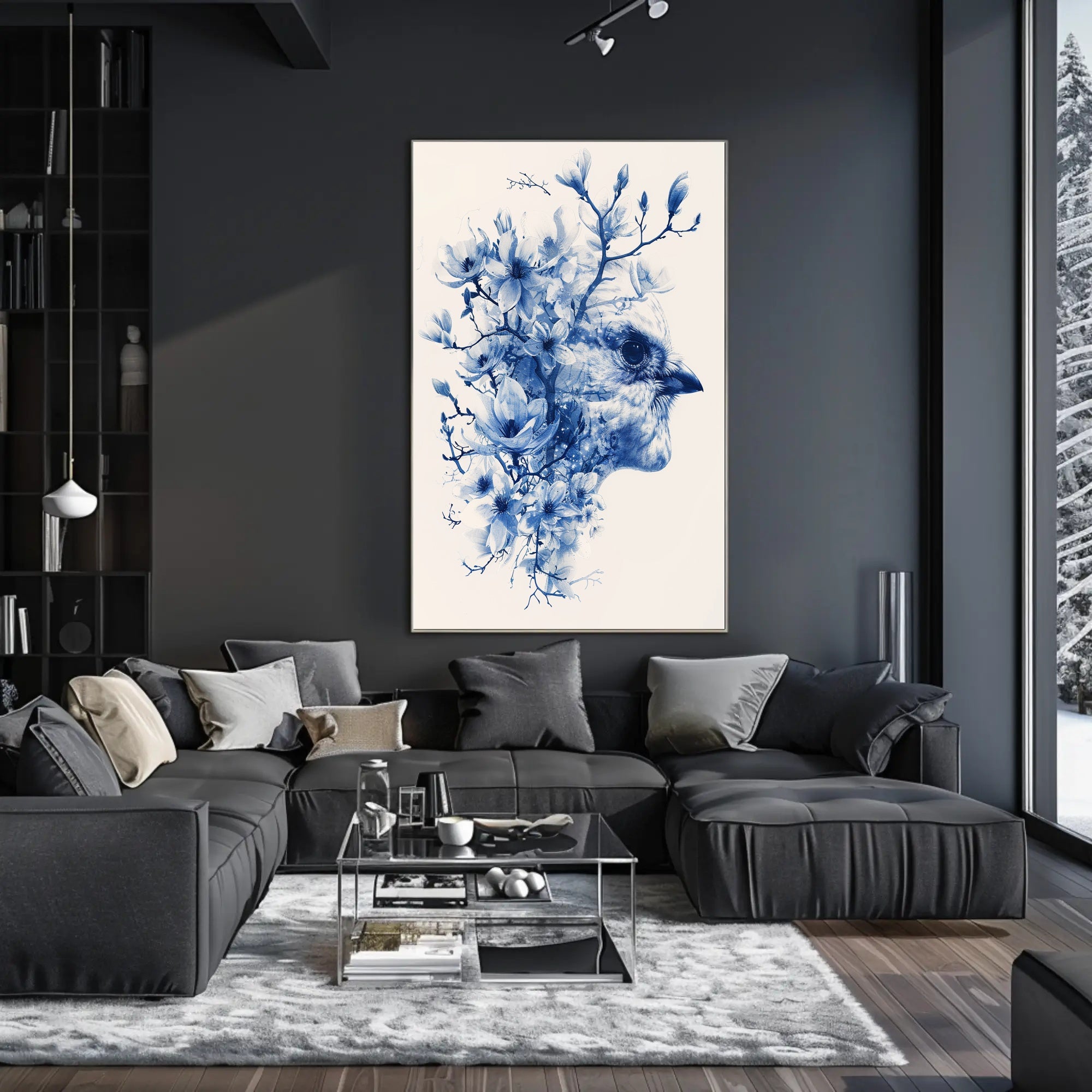 Blossoming Bird Art Print Poster for Home Decor and Wall Art PosterGoat