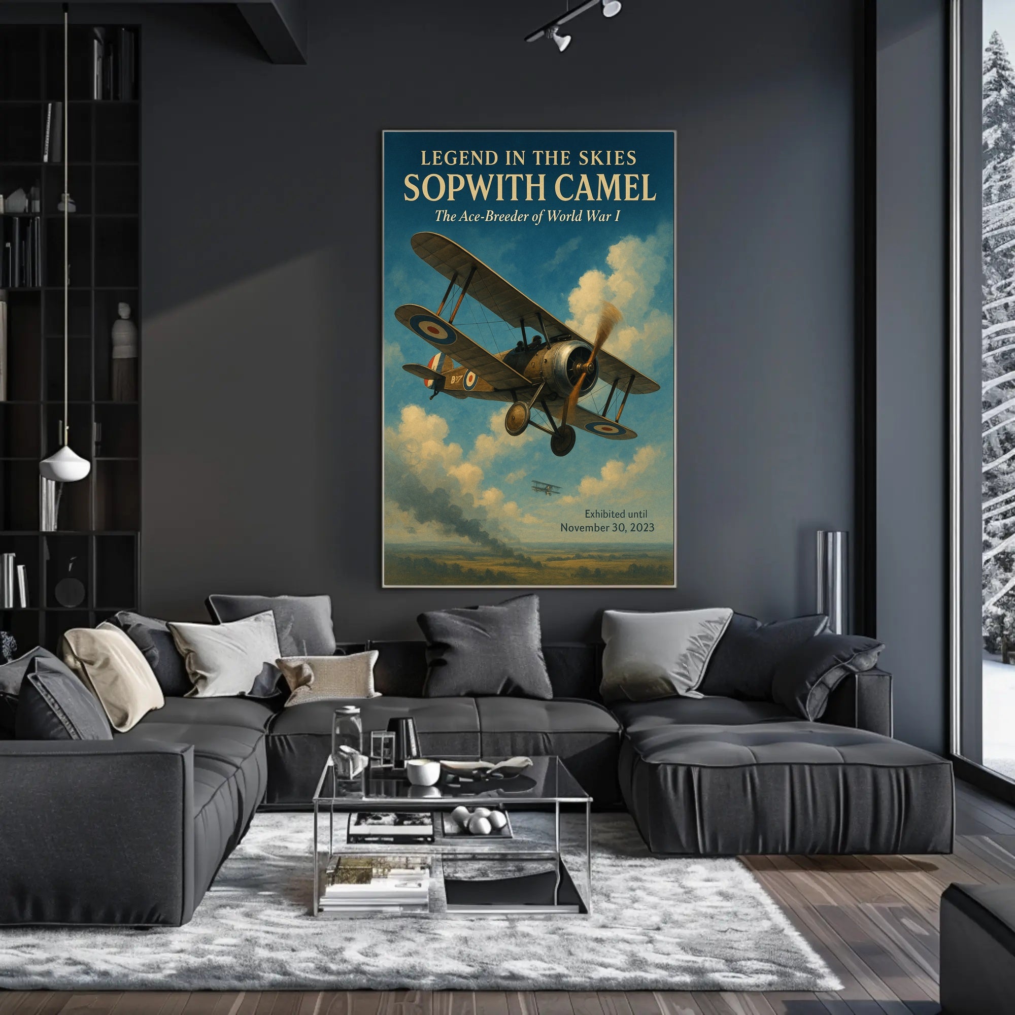 Sopwith Camel Aviation History Vintage Military Recruitment Poster