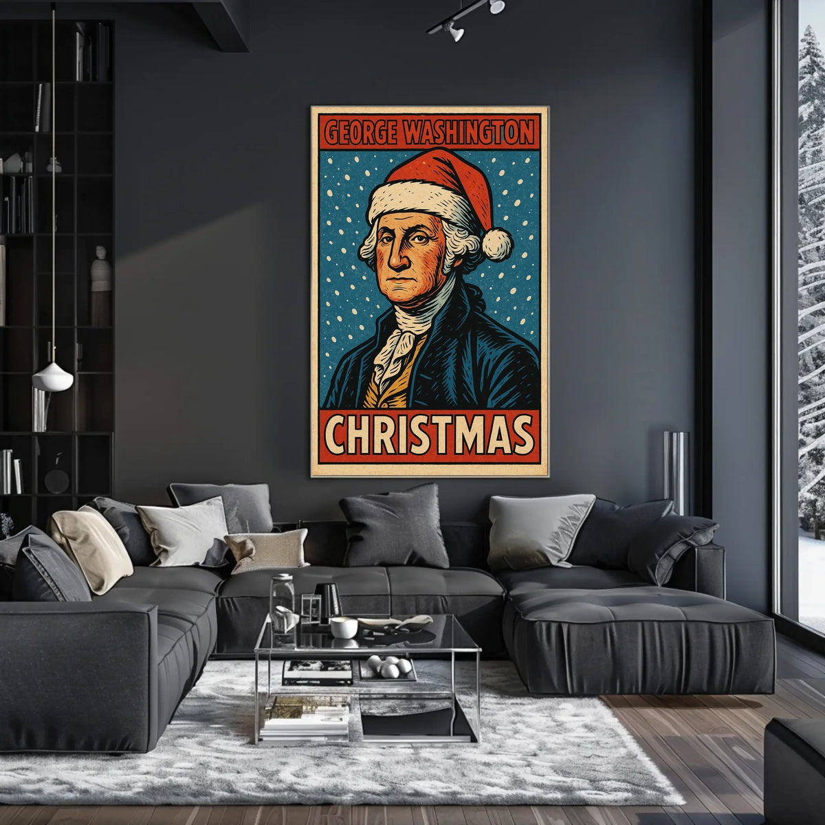 George Washington Christmas Poster