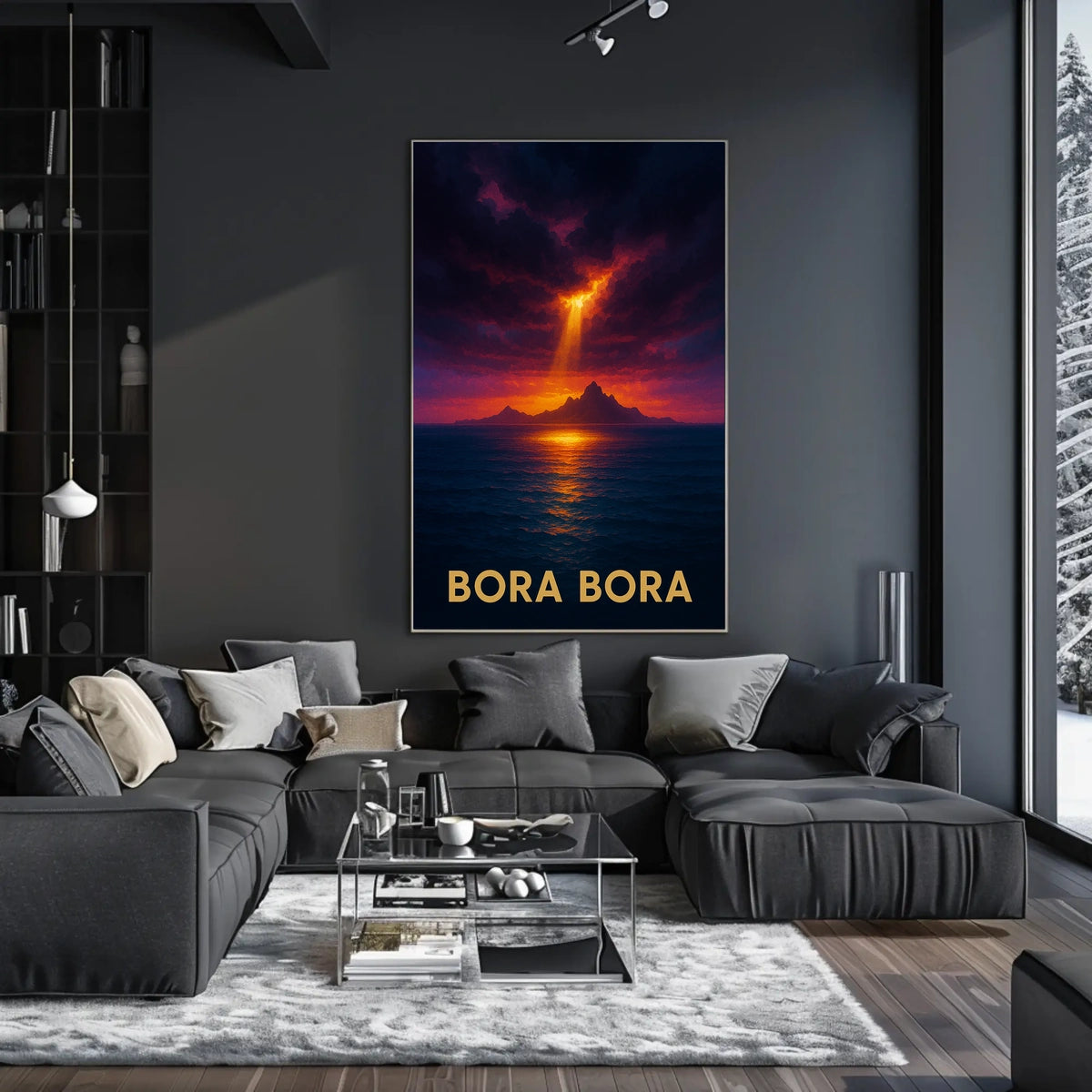 Bora Bora Sunset Poster