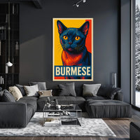 Vibrant Burmese Cat Poster