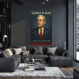 George W. Bush Presidential Portrait Historical or Presidential Poster PosterGoat