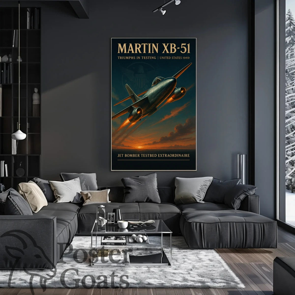 Martin XB-51 Jet Bomber Flight Military Recruitment Poster