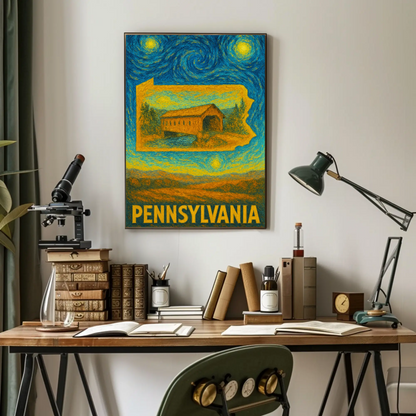 Pennsylvania Starry Night Poster