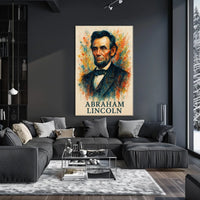 Historical Watercolor Portrait: Patriotic American Legacy